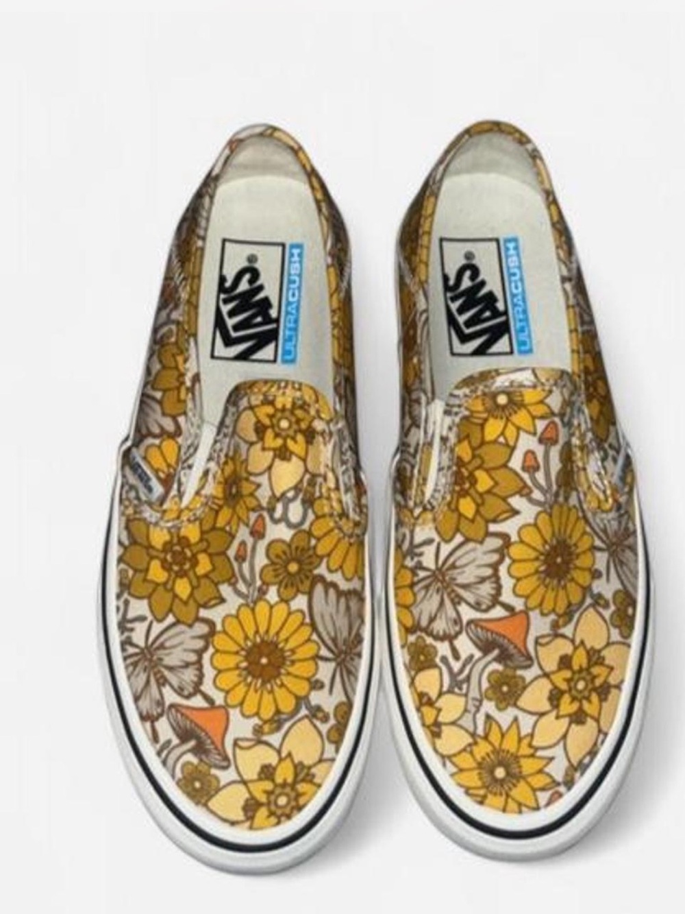 Vans Slip-On Sneakers - Yellow Floral Canvas